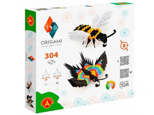 ALEXANDER Origami 3D 2w1 motyl,pszczoła 25668