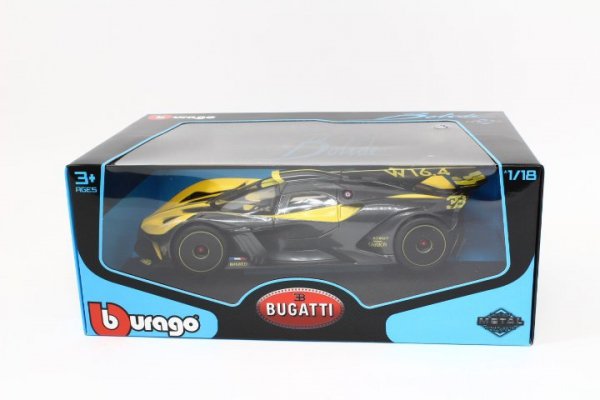 BBU BBU 1:18 BugattiBolide Metalicblack/yellow 11047YL