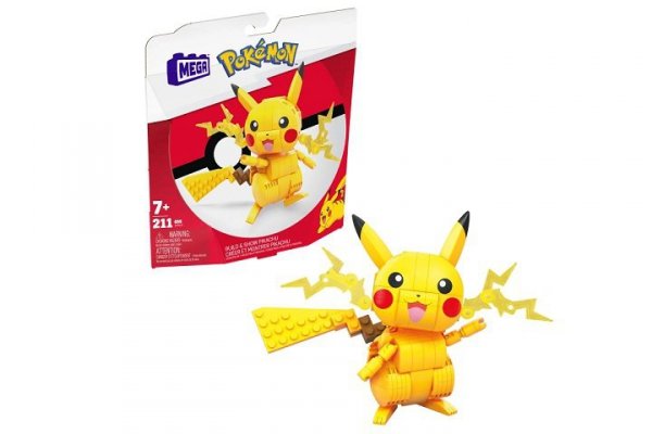 MATTEL MEGA Pikachu średni Pokemon do zbudowania GMD31 /5