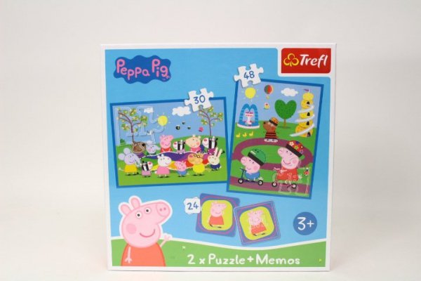 TREFL PUZZLE 2w1+memos Rad.chwile z Świnką Peppą 93331