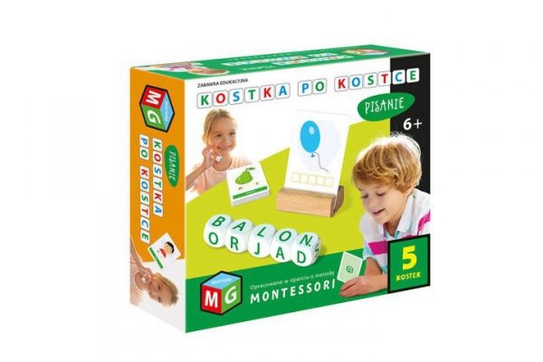 MULTIGRA Montessori kostka po kostce-pisanie 5 kostek 05808