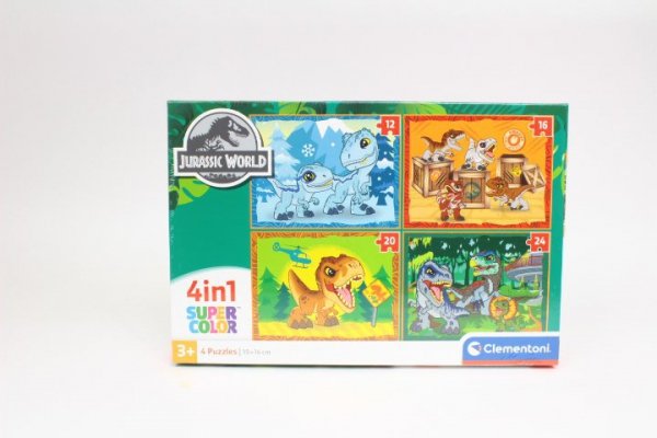 CLEMENTONI - PUZZLE CLE puzzle 4w1 SuperKolor Jurassic World 21521