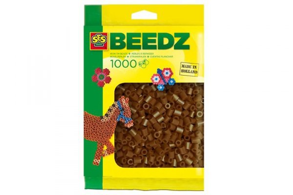 SES CREATIVE SES Koraliki do prasow.1000szt c.brąz 00725 07256