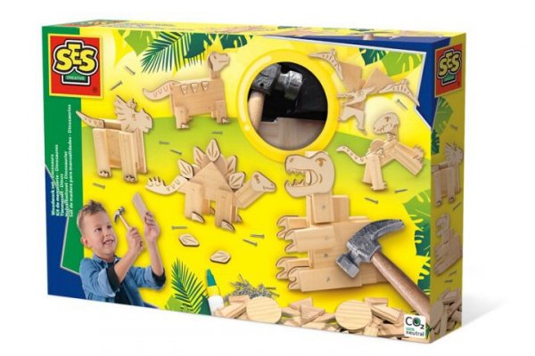 SES CREATIVE SES Zestaw stolarski Dinozaury 00942 09427