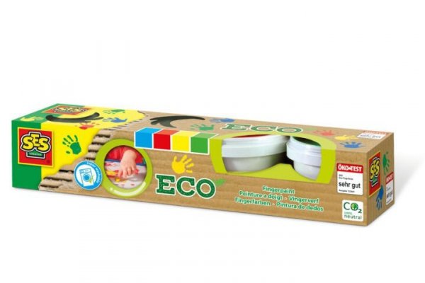 SES CREATIVE SES Eco Farby do malow.palcami 4kolory 24926 49267