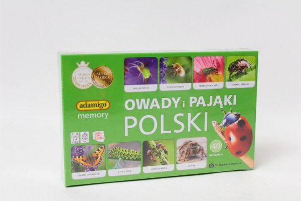 ADAMIGO Owady i pająki Polski Gra memory Adamigo 07868
