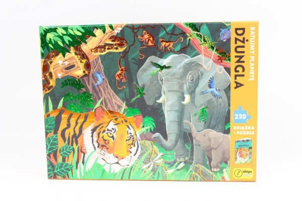 FOKSAL Książka i puzzle Ratujmy plan..Dżungla 220el 98541