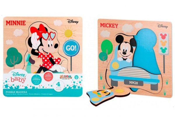 HERO Puzzle drewniane Mickey Mouse 4el 35166 87116