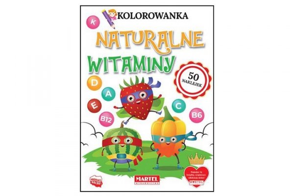 MARTEL Kolorowanka Naturalne witaminy z naklejkami  53297