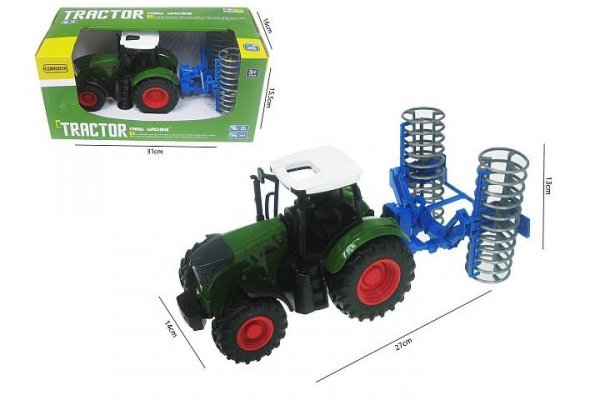 HIPO Traktor z przyczepą 38,5cm free HFL06 38170