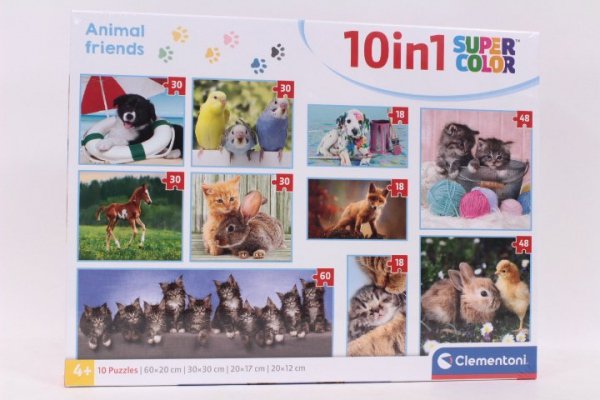 CLEMENTONI CLE puzzle 10w1 SuperKolor Animal friends 20283