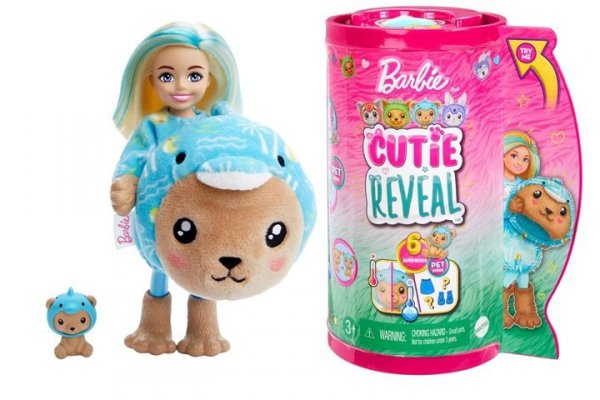 MATTEL Barbie CR lalka Chelsea Miś-Delfin kost.HRK30 /4