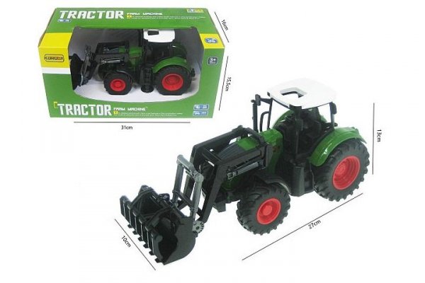 HIPO Traktor z osprzętem 27,5cm HFL01 38125