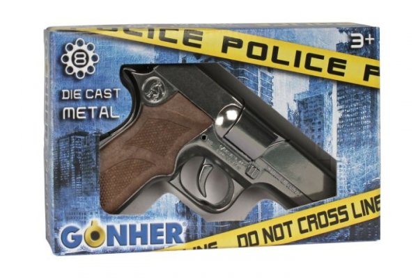 GONHER - PIST. NA SPŁONKĘ GONHER pistolet metalowy policjanta 125/0 12502