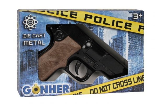 GONHER - PIST. NA SPŁONKĘ GONHER pistolet metalowy policjanta 125/6 12564