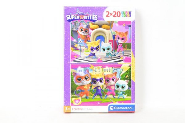 CLEMENTONI - PUZZLE CLE puzzle 2x20 SuperKolor SuperKitties 24811