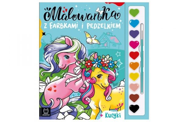 AKSJOMAT Malowanka z farbkami i pędzelkiem Kucyki 37989