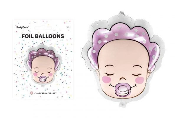 PARTYDECO Balon foliowy Bobas Dziewczynka 40x45cm mix 30005