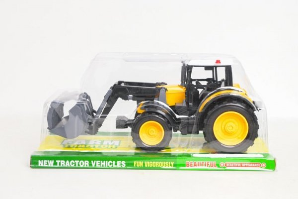 MZ-IMPORT Traktor żółty z łyżką 666-216C 14374