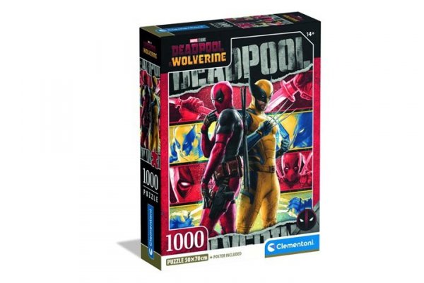 CLEMENTONI - PUZZLE CLE puzzle 1000 CompactDeadpool _ Wolverine 37050