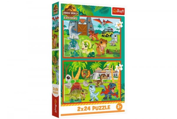 TREFL PUZZLE 2x24 Małe dinozaury / JurassicWorld 34437