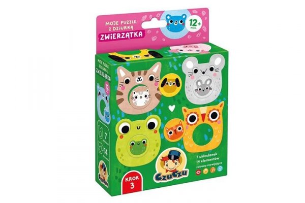 CzuCzu CzuCzu Moje puzzle z dziurką Zwierzątka 12m+ 93761