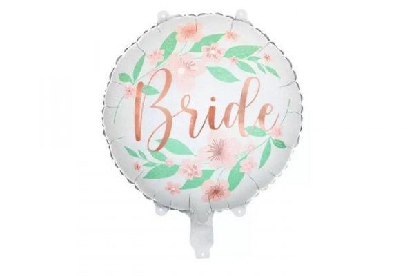 PARTYDECO Balon fol.Bride kwiaty 45cm biały 05341
