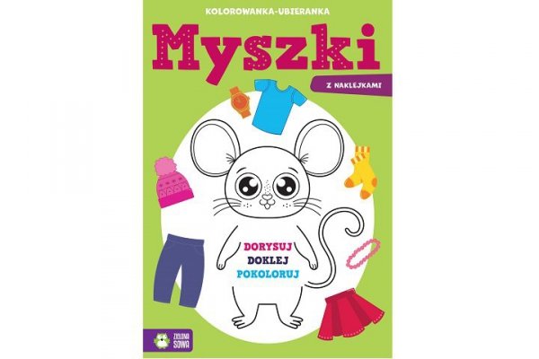 ZIELONASOWA Kolorowanka ubieranka Myszki  98474