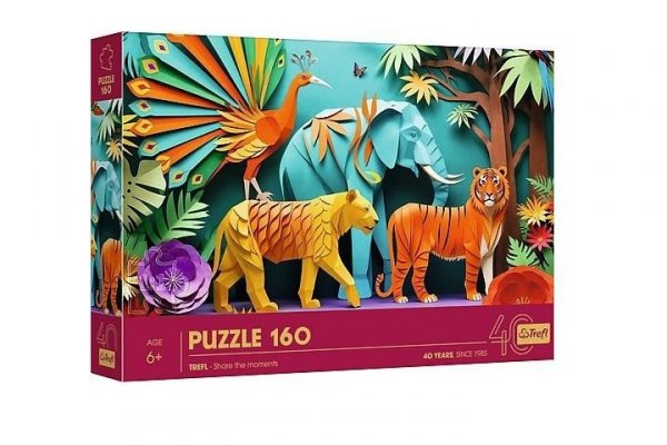 TREFL PUZZLE 160 40-lecie Trefl PaperArt: Dżungla 40051