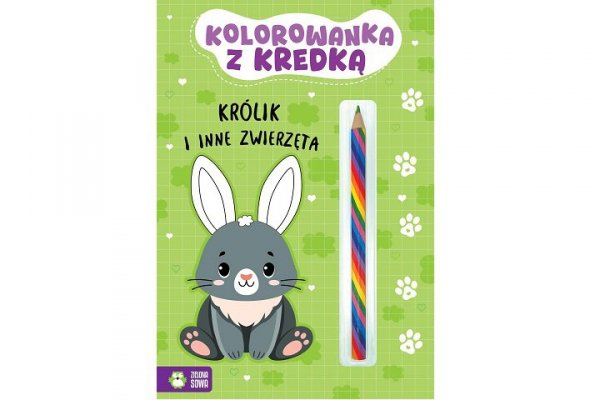 ZIELONASOWA Kolorowanka z kredką Królik 98832