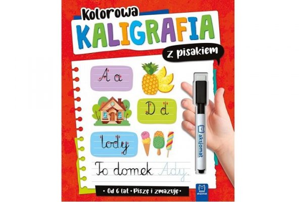 AKSJOMAT Piszę i zmazuję Kolorowa kaligrafia z pis.6+ 40782