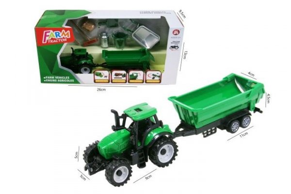 HIPO Traktor z przyczepą i akcesoriami H13978 51773