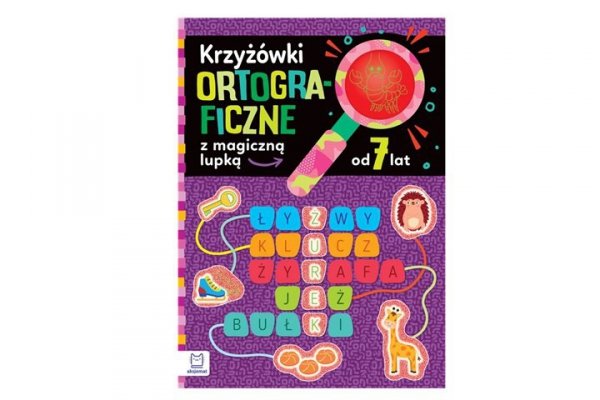 AKSJOMAT Krzyżówki ortograficzne z magiczną lupką 7+ 40454
