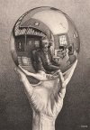 CLEMENTONI 1000 EL. COMPACT ART COLLECTION ESCHER HAND WITH REFLECTING SPHERE PUZZLE 10+