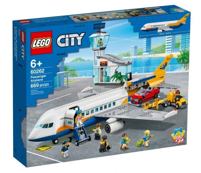 LEGO CITY SAMOLOT PASAŻERSKI 669EL. 60262 6+
