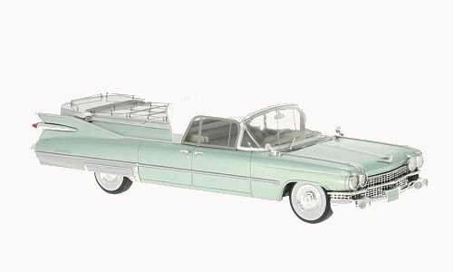 NEO MODELS CADILLAC SUPERIOR FLOWER CAR 1959 (METALLIC LIGHT GREEN/WHITE) SKALA 1:43
