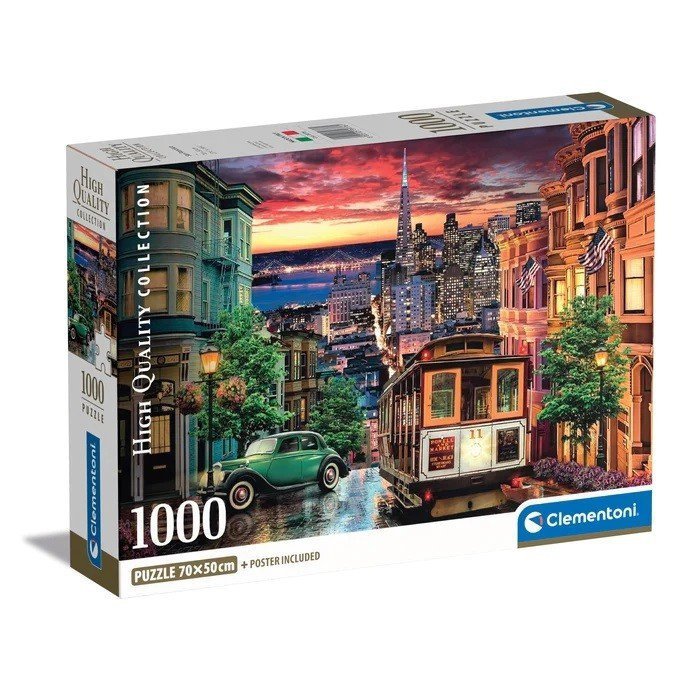 CLEMENTONI 1000 EL. COMPACT SAN FRANCISCO PUZZLE 10+