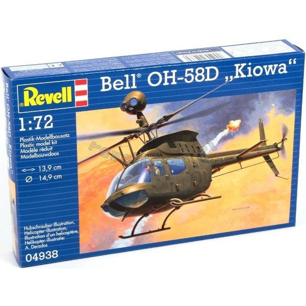 REVELL BELL OH-58D &quot;KIOWA&quot; 04938 SKALA 1:72