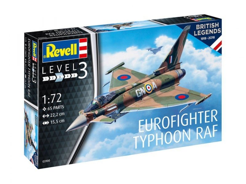 REVELL EUROFIGHTER TYPHOON RAF 03900 SKALA 1:72