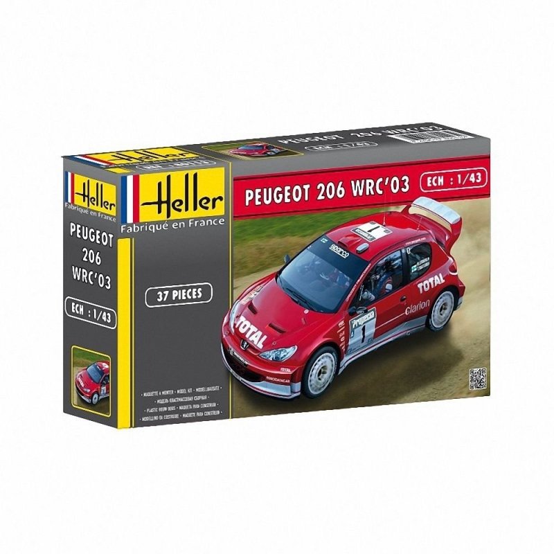 HELLER PEUGEOT 206 WRC 2003 80113 SKALA 1:43 