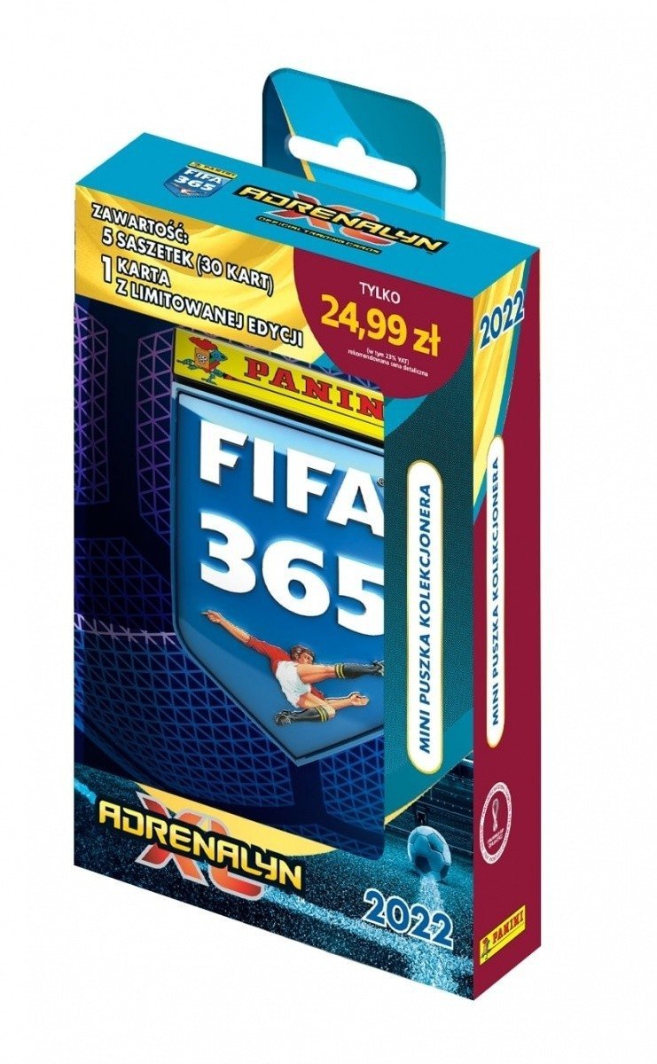 PANINI KOLEKCJA MINI PUSZKA KOLEKCJONERA KARTY FIFA 365 2022 5+