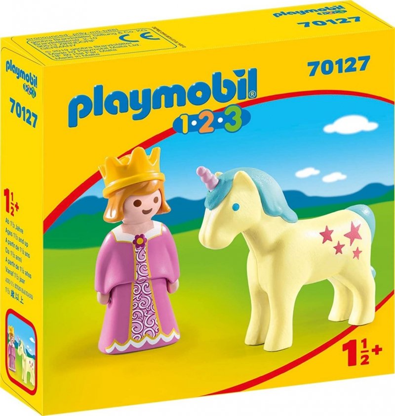 PLAYMOBIL 1-2-3 KSIĘŻNICZKA Z JEDNOROŻCEM 70127 18M+