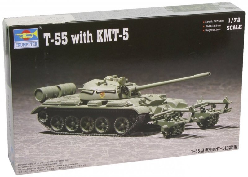 TRUMPETER T-55 WITH KMT-5 01562 SKALA 1:72