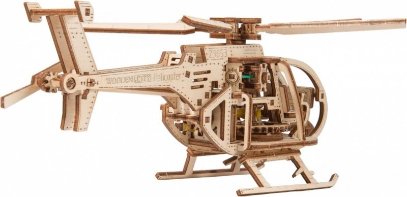 WOODEN CITY PUZZLE DREWNIANE 3D HELIKOPTER 14+
