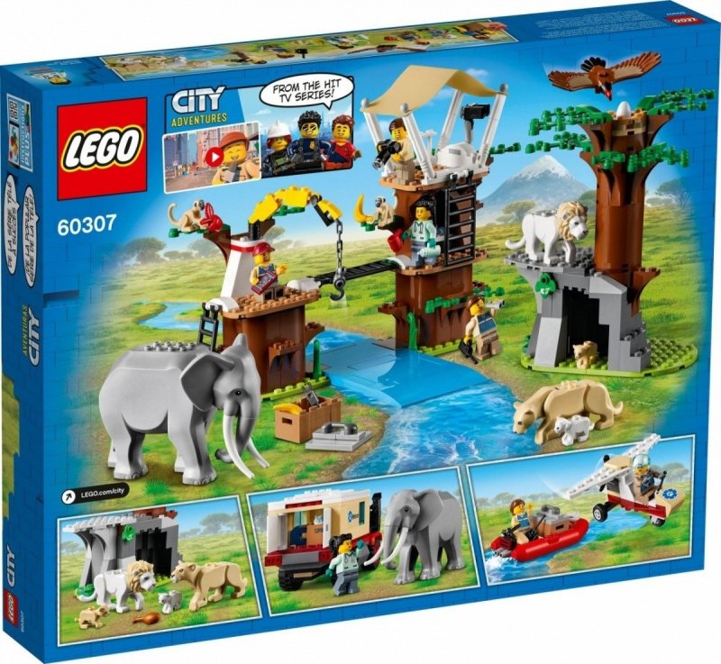 LEGO CITY OBÓZ RATOWNIKÓW DZIKICH ZWIERZĄT 60307 6+