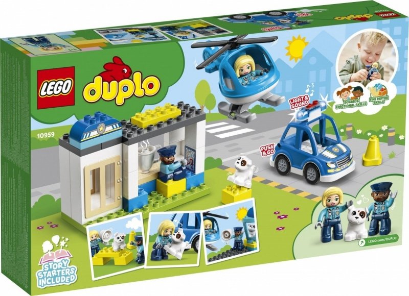 LEGO DUPLO POSTERUNEK POLICJI I HELIKOPTER 10959 2+
