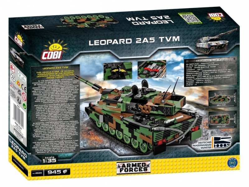COBI ARMED FORCES LEOPARD 2A5 TVM 2620 8+