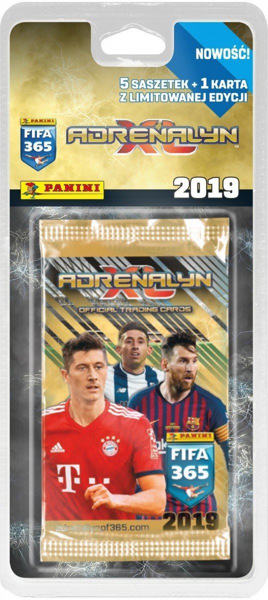 PANINI KOLEKCJA KARTY FIFA 365 2019 BLISTER 30+1 KART ADRENALYN XL 5+