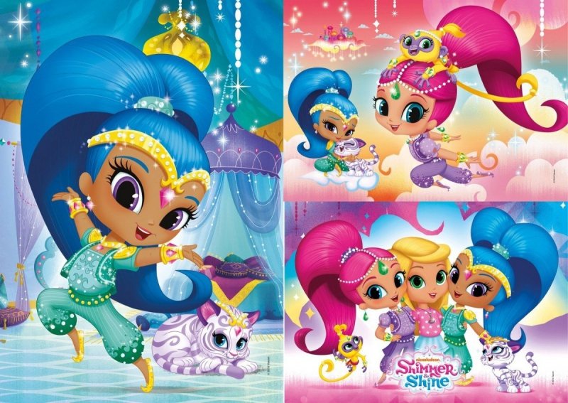 CLEMENTONI 3X48 EL. SHIMMER AND SHINE PUZZLE 4+