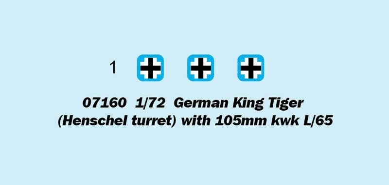 TRUMPETER KING TIGER 105MM KWH (HENSCHEL TURRET) 07160 SKALA 1:72
